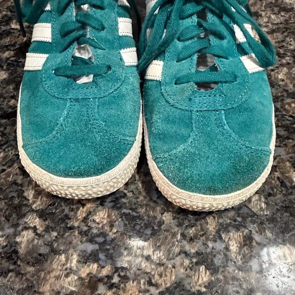 Adidas Kids Gazelle Sneakers in Teal and White - Picture 10 of 12